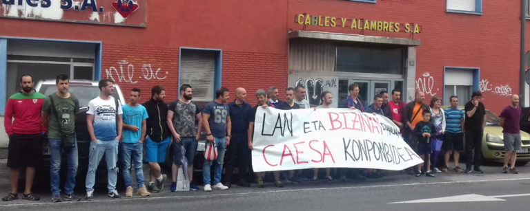 La plantilla de Cables y Alambres en lucha por el proyecto industrial, el empleo y unas condiciones dignas de seguridad y salud