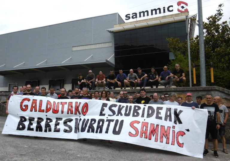 Borrokari esker akordiora iritsi eta eskubideen bermea lortu dute SAMMICeko langileek