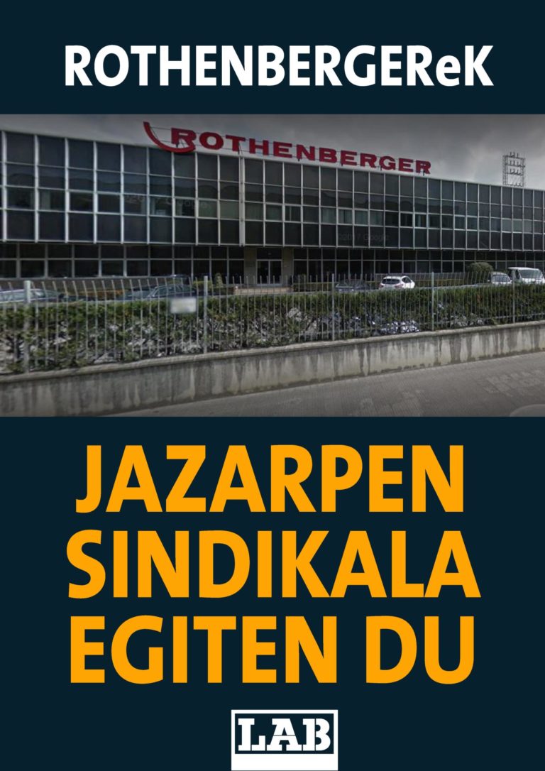 Haremos frente a los ataques de la patronal en Rothenberger de Abadiño