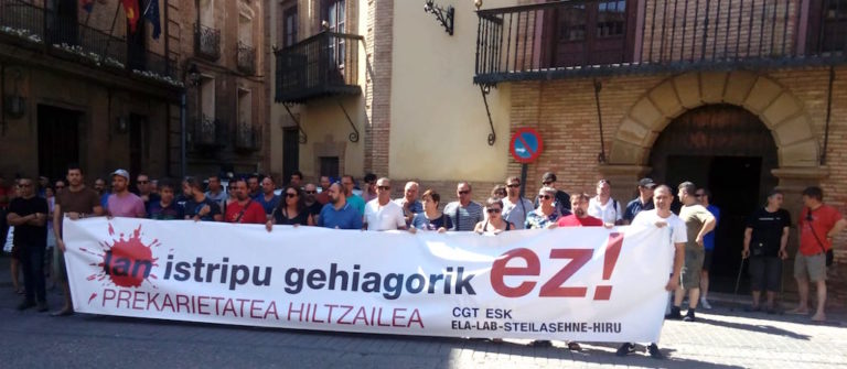 Concentraci&oacute;n realizada hoy en Corella.