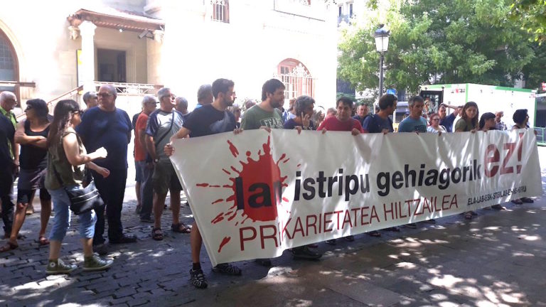 Lan heriotzak salatu ditugu Gasteizen