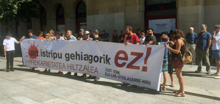 Langileon bizitza eta osasuna lehenetsiko duen eredua aldarritu dugu Iruñean