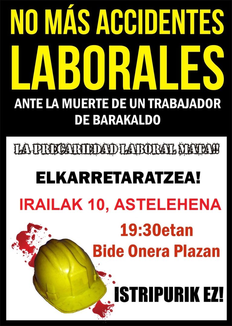 Exigimos a las instituciones que la salud laboral sea prioridad en la política industrial