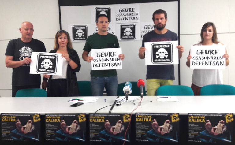 El 28 y 29 de septiembre saldremos a la calle para denunciar la siniestralidad laboral en Nafarroa