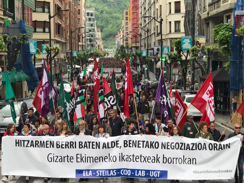 Manifestación realizada el pasado mes de mayo con motivo de una de las huelgas convocadas.