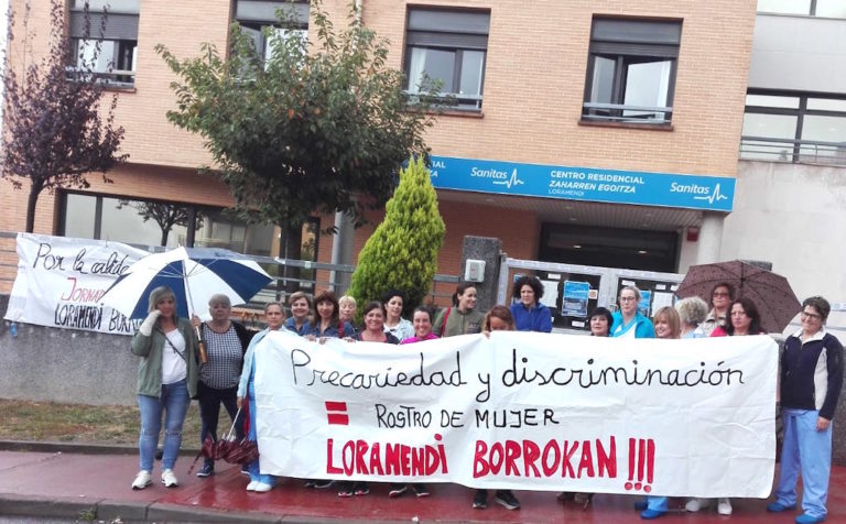 Lan baldintza duinak aldarrikatu dituzte Sanitas Loramendiko langileek