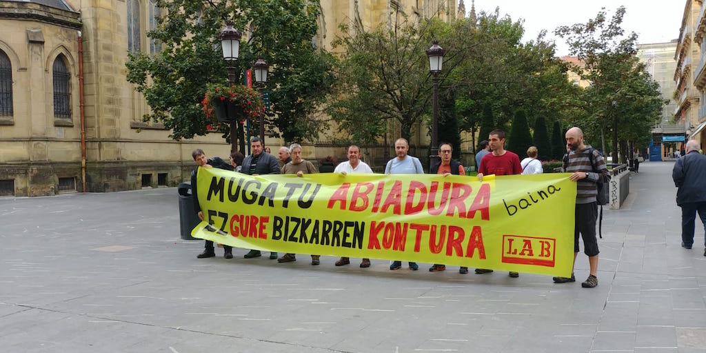 Concentración realizada en Donostia.
