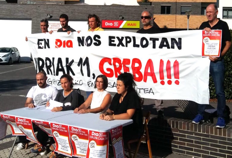 Las y los trabajadores de DIA% de Gipuzkoa convocan una huelga para el 11 de octubre