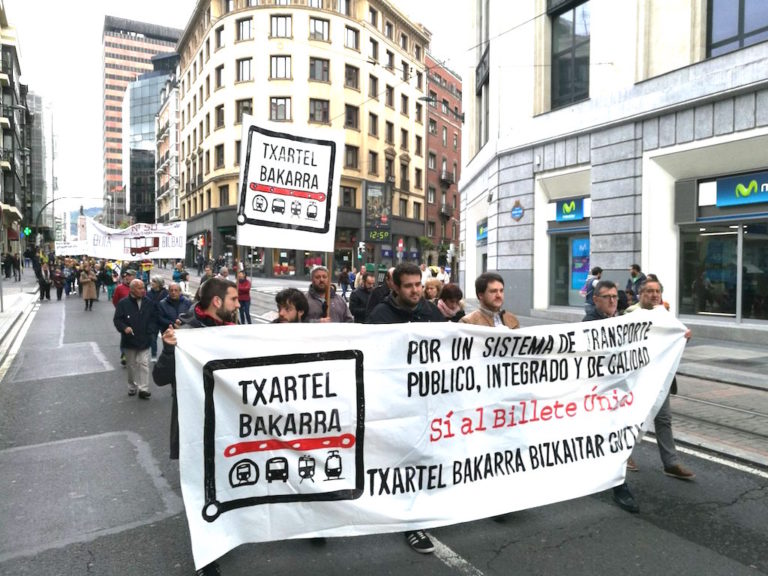 Manifestaci&oacute;n en favor del Billete &Uacute;nico.