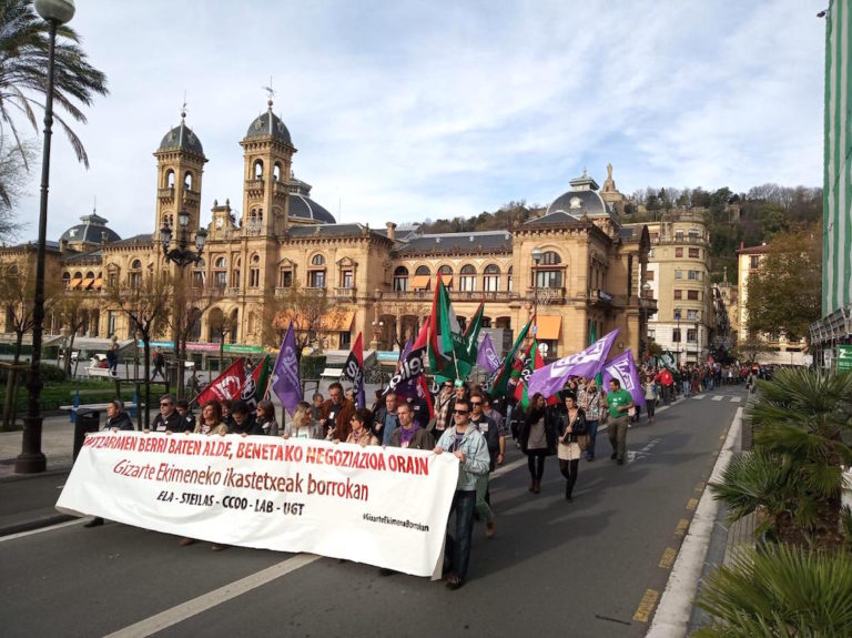 Aste honetarako deitutako bigarren greba egunak  ere jarraipen zabala izan du Gizarte Ekimeneko ikastetxeetan