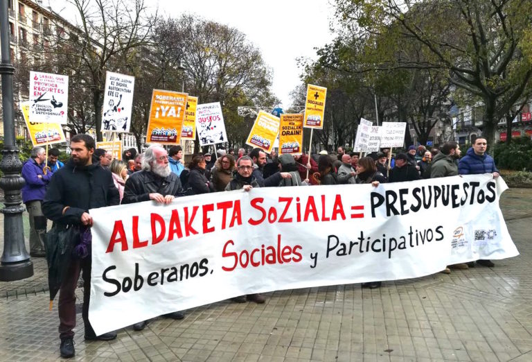 Aurrekontu burujabe, sozial eta parte hartzaileak aldarrikatu ditugu, Nafarroan ere