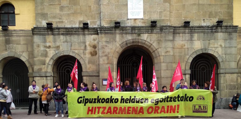 Gipuzkoako helduen egoitzetako langileen borrokak aurrera jarraitzen du