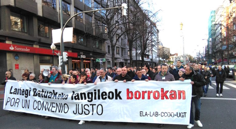 Jarraipen zabala izan du Lantegi Batuak-eko langileek egindako grebak