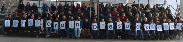 Hacemos un llamamiento a trabajadores y trabajadoras a manifestarse en Bilbo y Baiona con el lema “Orain presoak”