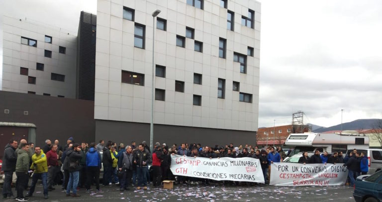 GTH enpresako langileek protestekin jarraitzen dute