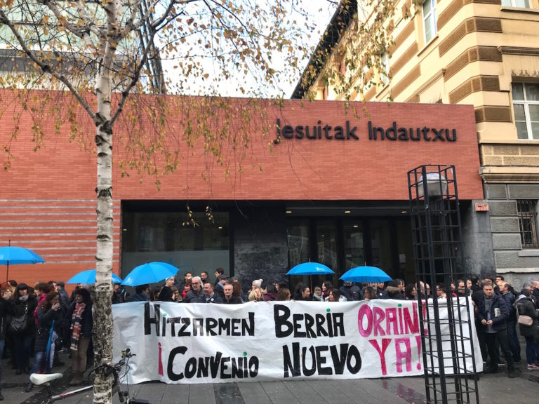 Amplio seguimiento de la segunda jornada de huelga de esta semana en los centros de iniciativa social, undécima en el sector