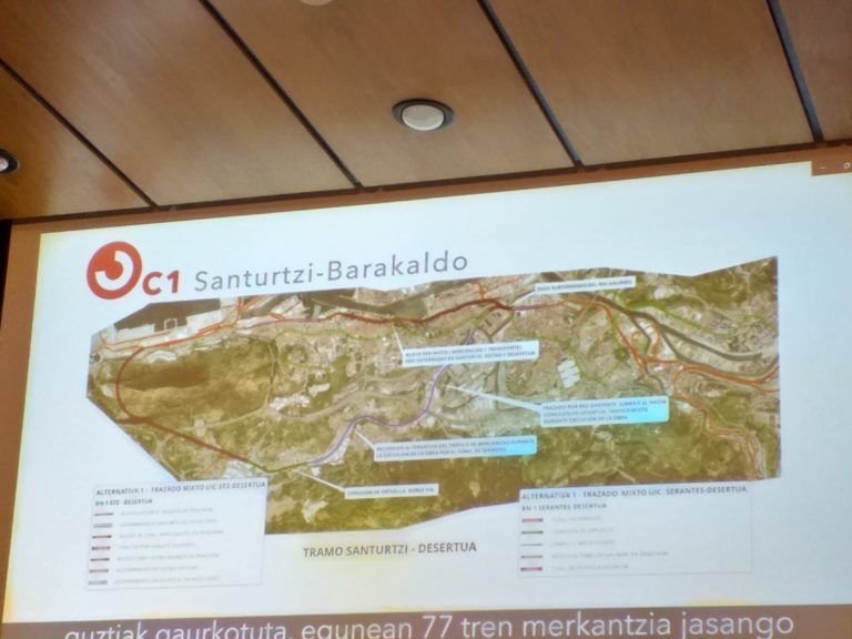 Pedimos la paralización del actual proyecto de la Variante Sur Ferroviaria y abrir un proceso de debate entre todos los agentes de Ezkerraldea y Meatzaldea