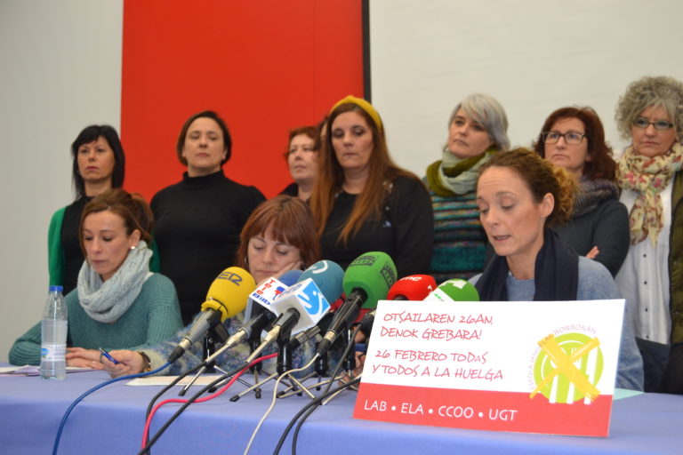 Las trabajadoras de las empresas privadas de comedores escolares de la CAV convocan huelga para el 26 de febrero