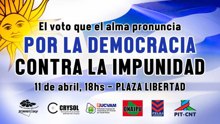El voto que el alma pronuncia, por la democracia y contra la impunidad en Uruguay