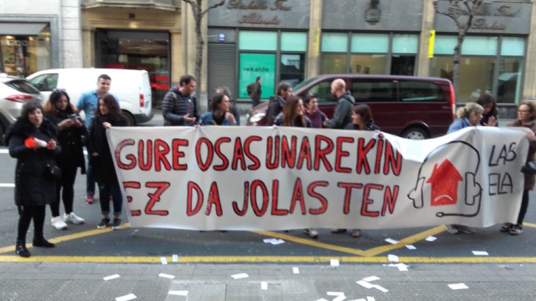 Homeserveko langileek lanuzteekin jarraitzen dute, lan baldintza eta lanabes duinak exijitzeko