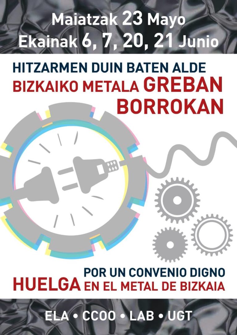 Las huelgas del metal de Bizkaia recaban adhesiones  de más de 250 empresas