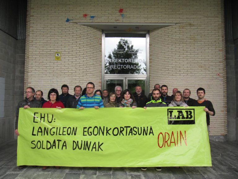 Los presupuestos de la UPV/EHU vuelven a ser insuficientes