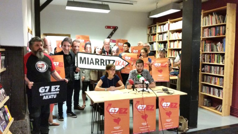 Ekainaren 22ko mobilizazioetan parte hartzeko deia egin du G7 EZ! plataformak