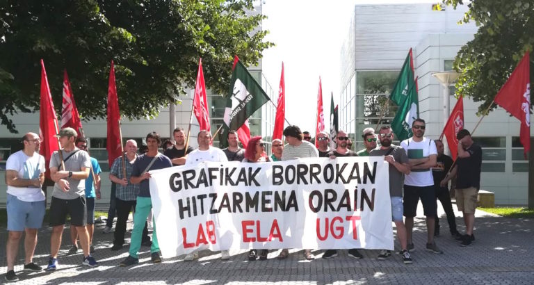 Hemos convocado ocho días de huelga en Artes Gráficas de Gipuzkoa para exigir una negociación real y en defensa del convenio