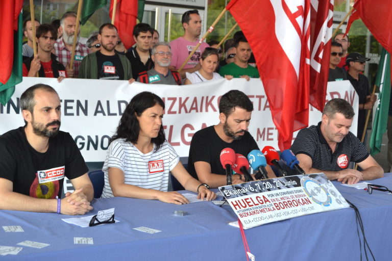 Llamamos a parar la producción en el sector del Metal de Bizkaia el 6 y 7 de junio