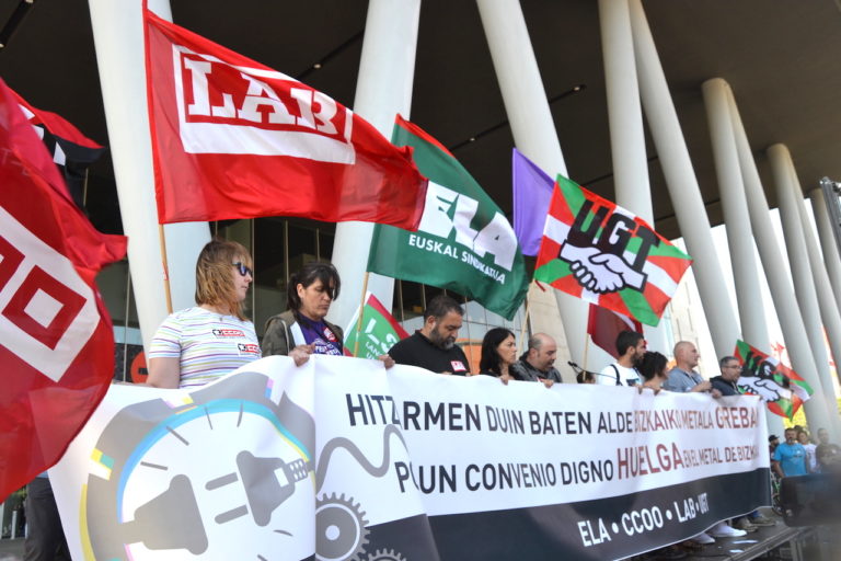 No se puede hablar de una industria moderna cuando se condena a la precariedad a las y los trabajadores del Metal de Bizkaia