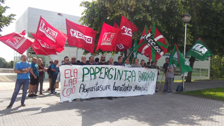 Hemos planteado 16 días de huelga en defensa del convenio del papel de Gipuzkoa