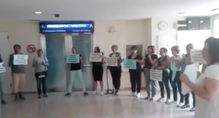 Hemos denunciado en Txagorritxu las políticas represoras de Garbialdi