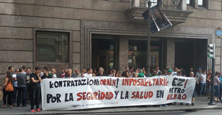 La plantilla de Metro Bilbao se moviliza para pedir más contrataciones