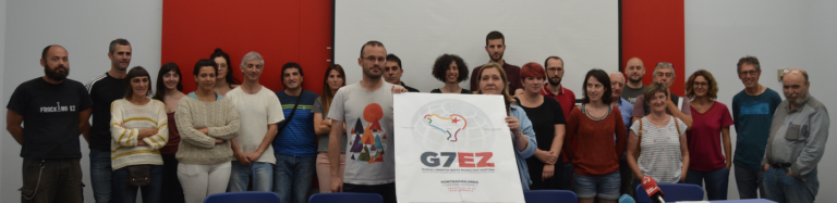 Lortutako atxikimenduen berri eman du G7 EZ! Euskal Herritik beste mundu bat sortzen plataformak