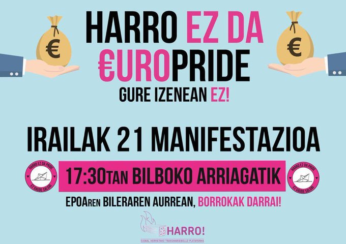 LGTB+ kolektiboaren manipulazio eta kapitalizazioaren kontra, kalera ateratzeko deia egiten dugu