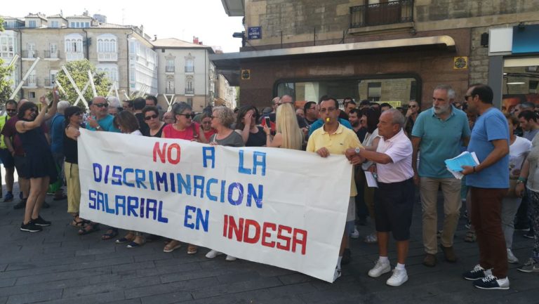 La plantilla de Indesa salió a la calle en contra de la discriminación salarial