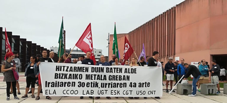 Sindikatuok hitzarmen duin bat aldarrikatu dugu Bizkaiko metalgintzarako, Durangon
