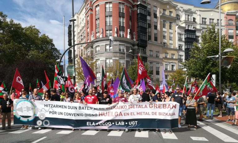 “Patronalaren amesgaiztoa izaten jarraituko dugu, Bizkaiko metalgintzako langileentzat hitzarmen duin bat lortu arte”