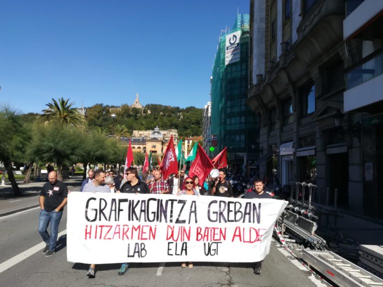 Mobilizazioak gogortuko ditugu Gipuzkoako Grafikagintzan, eta greba egun gehiago iragarriko ditugu datozen egunetan