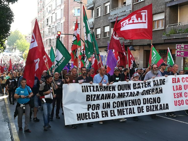 Bizkaiko Metalgintzako langileen borrokak aurrera darrai