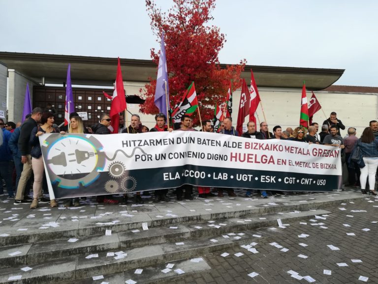 Prekarietatearen aurkako hitzarmen bat aldarrikatu dugu Bizkaiko Metalgintzarako, Batzar Nagusien aurrean