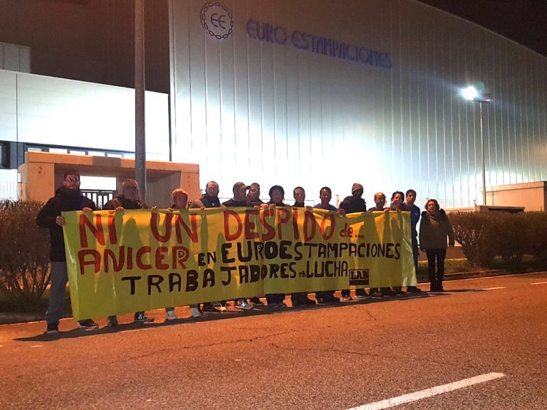 Aniser-Euroestampaciones enpresan kaleratze arbitrarioak egiten ari direla salatu dugu