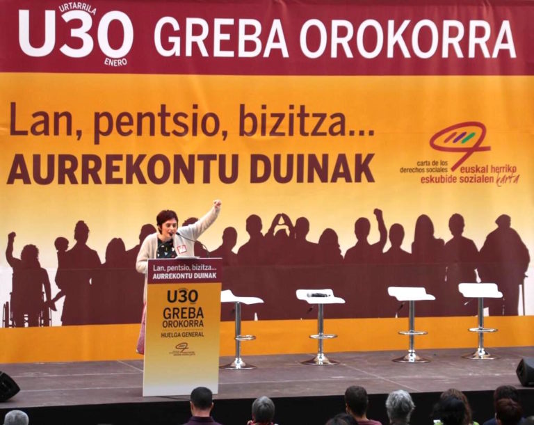 Garbiñe Aranburu: “Aurrekontu antisozial eta neoliberal hauekin grebarako arrazoi gehiago dugu”