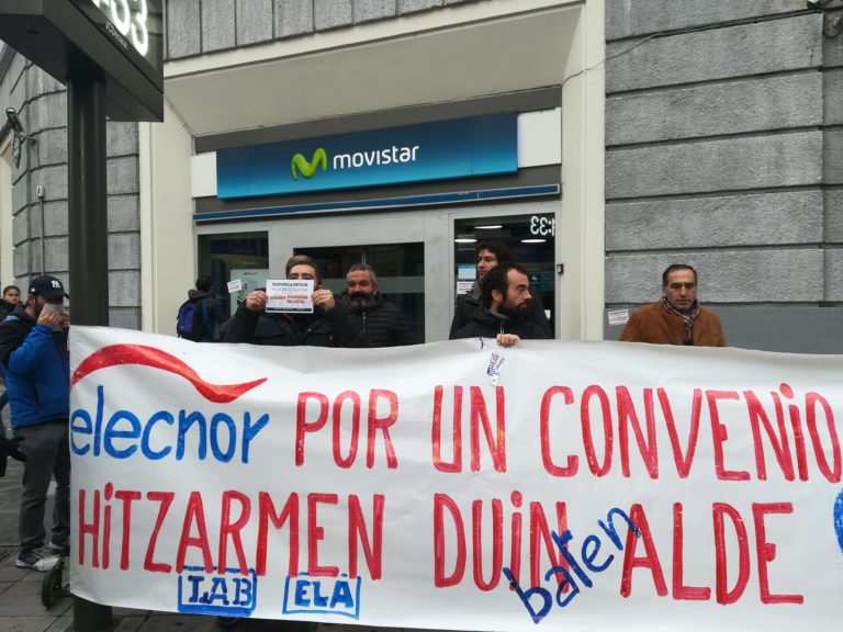 Elecnor-eko langileek greban jarraituko dute, enpresa negoziazio mahaian berriro eseri dadin