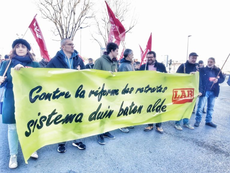 Erretreten erreformaren aurka mobilizatu gara Baionan, berriro