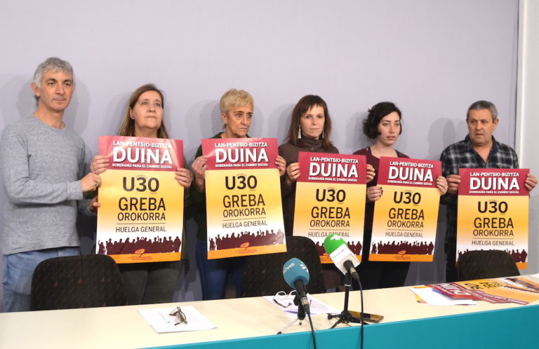 Madrilgo, Gasteizko eta Iruñeko gobernuen neurri eskasek urtarrilaren 30eko Greba Orokorraren beharra indartu dute