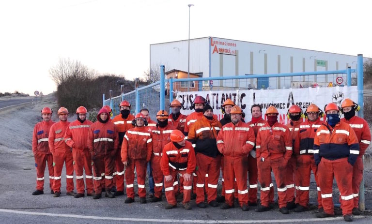 Lanuzteak eta mobilizazioak Laminaciones Arregui enpresan, enpleguaren defentsan