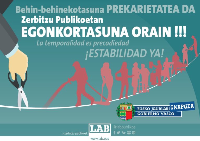 ¡La temporalidad es precariedad! ¡Estabilidad ya!
