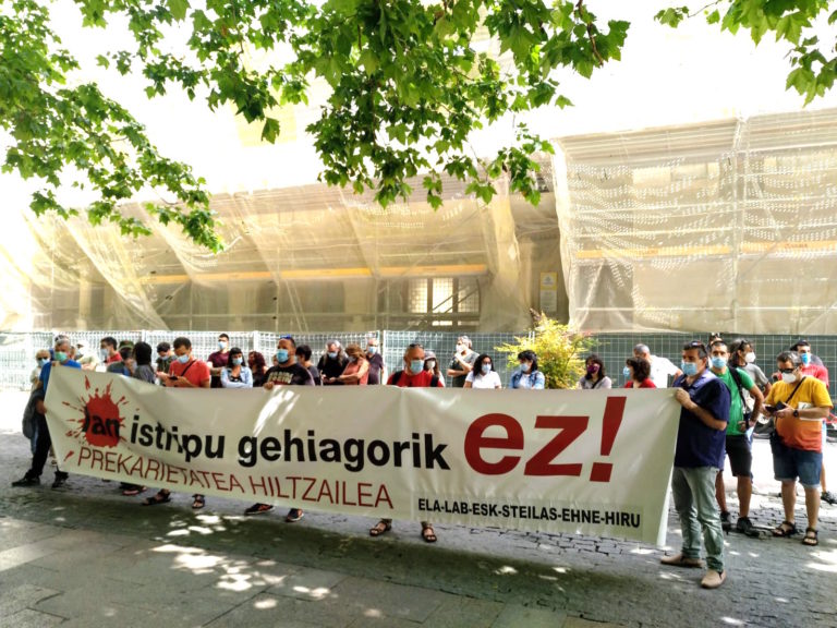 Gasteizen gaur eta Muxikan bihar; lan heriotzen odolustea salatzen jarraitzen dugu