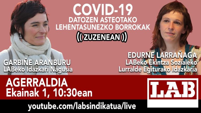 “Badugu aukera” kanpaina abian jarri dugu, berreraikuntza baino, langileen neurrirako eredu aldaketa aldarrikatzeko